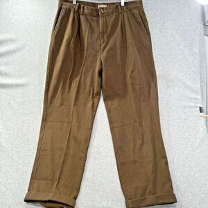 Territory Ahead Men's Pants 38x32 Preppy Academia Brown Textured Cuffed Hem